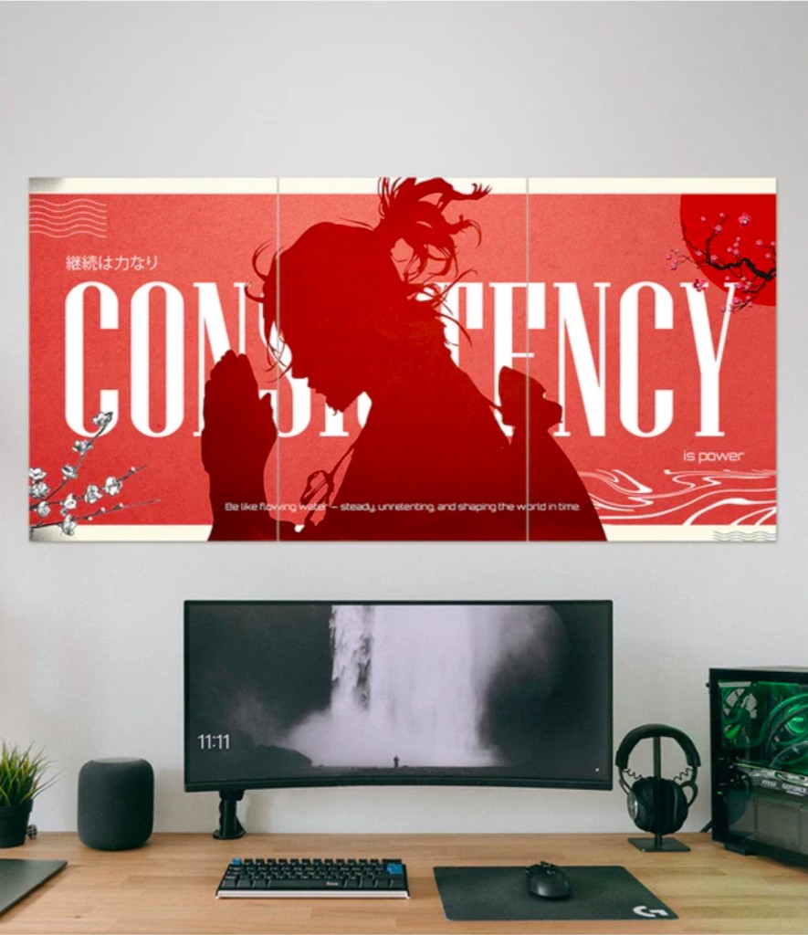 Consistency Is Power | 3 Set Metal Poster