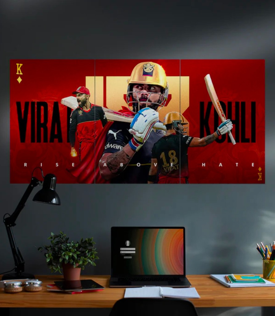 Virat Kohli | 3 Set Metal Poster